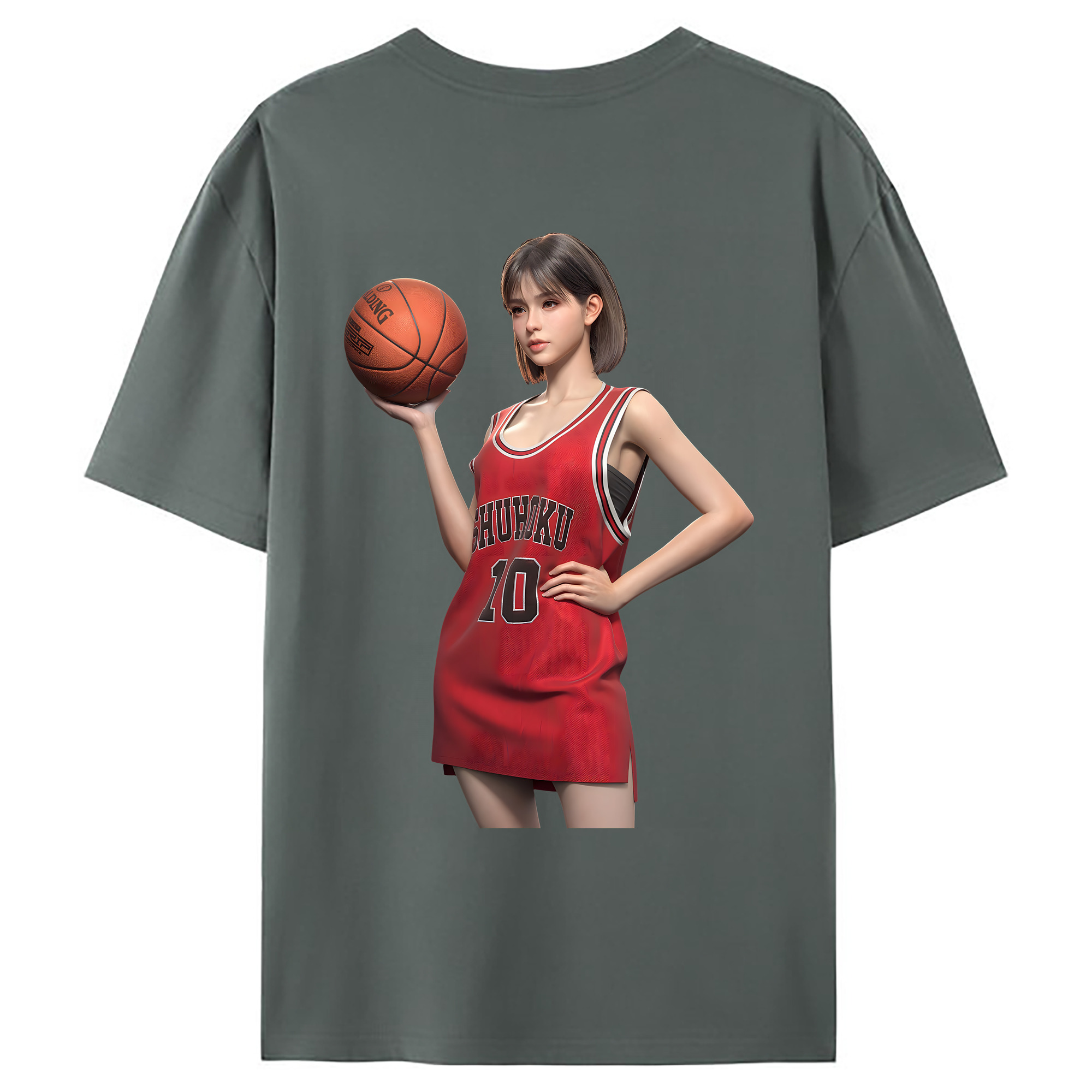 （画像用） SLAM DUNK／スラムダンク 綿100％ メンズ半袖Tシャツ（バックプリント） 通気性